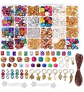Leeven 417 Pieces Dreadlock Accessories Hair Braid Accessories with Braid Rings Hair Hoops Hair C...