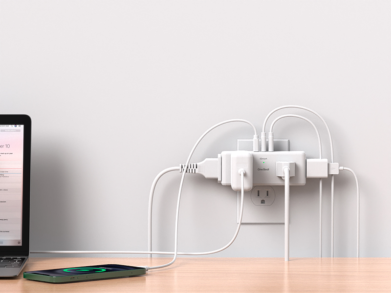 2 Pack Multi Plug Outlet Splitter, Electrical Multiple