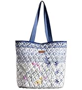 Maison d' Hermine Shopping Bag Cotton Quilted Tote Bag with Zipper Pockets & Small Pouch Grocery ...