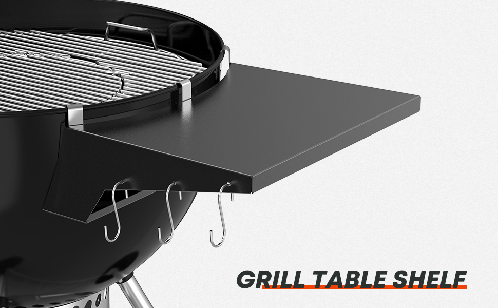 Buy Grisun Grill Table Shelf For Weber Kettle Grills 22 Inches