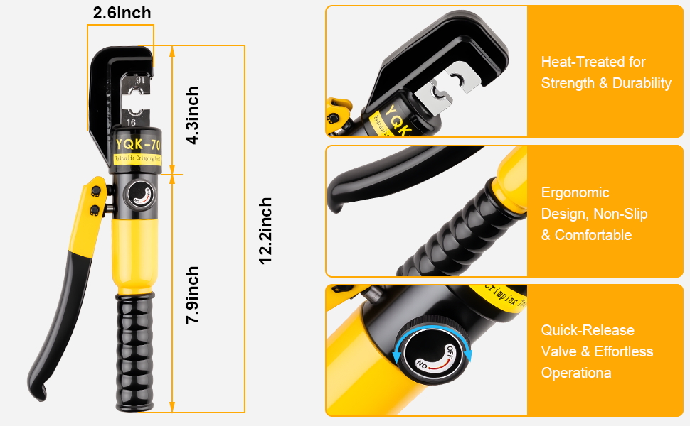 Heat-Treated for Strength & Durability;Ergonomic Design, Non-Slip & Comfortable