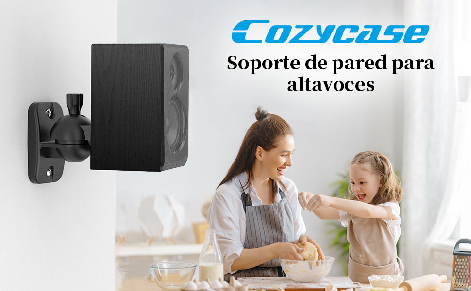 Cozycase Soporte de Pared para Altavoces - 2 Piezas Rotación +