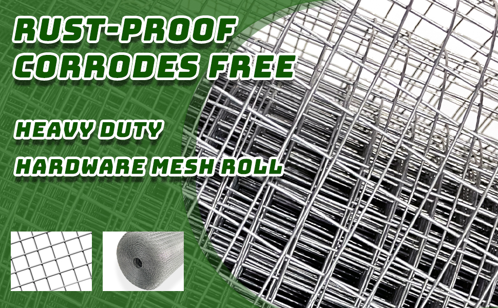 Gulimirror Hardware Cloth 1/2 Inch 48 X 100 Ft 19 Gauge Galvanized