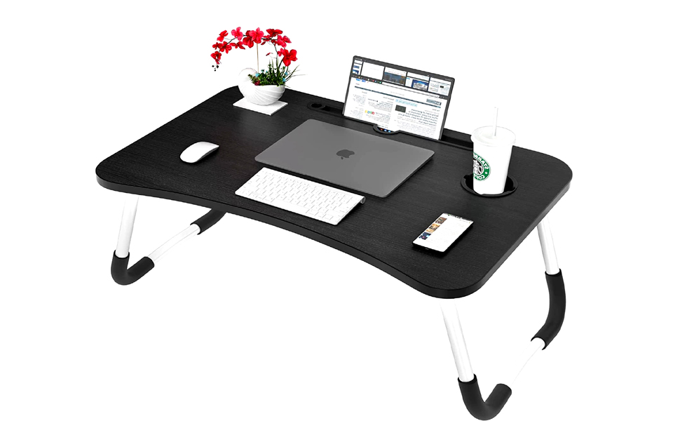 NTEK Laptop Bed Table Lap Standing Desk Notebook Table Dorm Desk with