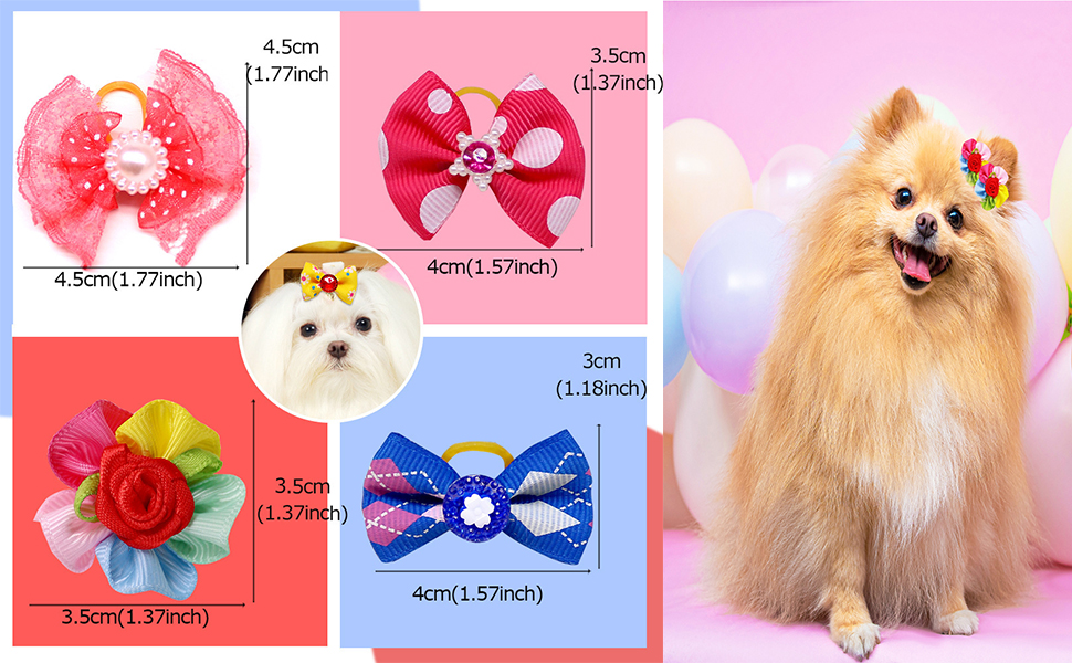 Amazon | ZUNNY HJERBOF ペット用 犬用リボン 犬リボン 犬用 猫