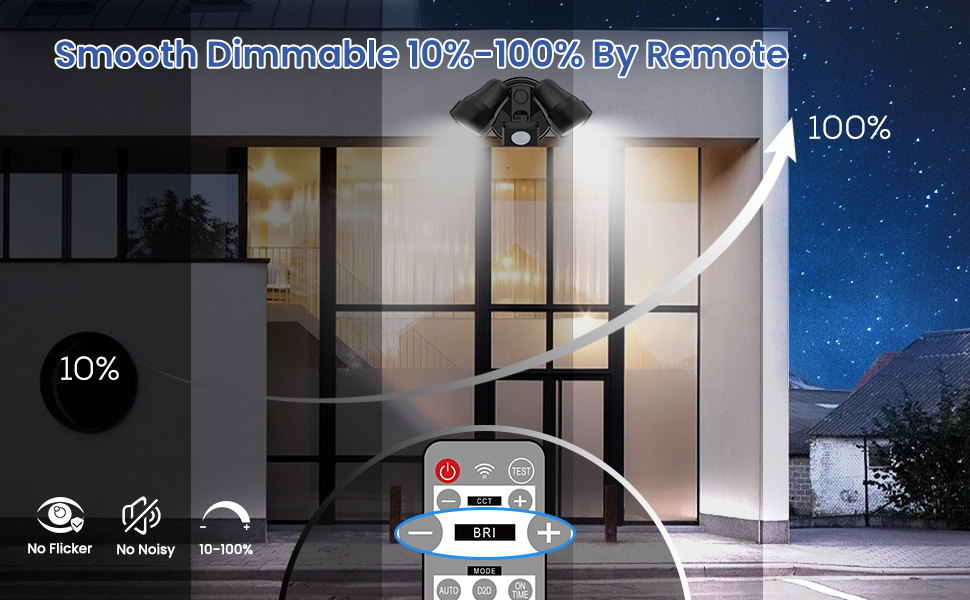 ALUSSO LIGHTING LED Security Light Remote Control 30W 2400lm, 3000K