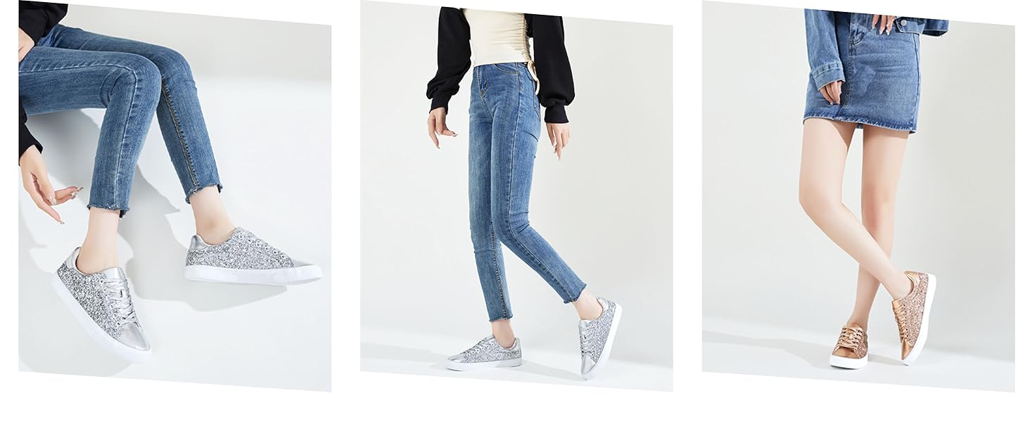 Metallic Sequins Sneakers