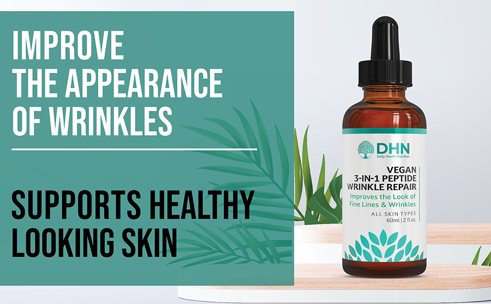reduce the look of wrinkles natural peptide product