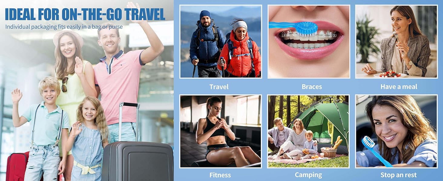 Aussumy 36 Pack Disposable Toothbrushes