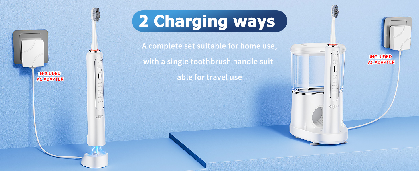 Electric Toothbrush with Water Flosser