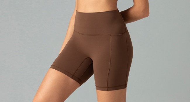 7226-Colorfulkoala Dreamlux No Front Seam High Waist Biker Shorts with Pockets for Women 6" Inseam