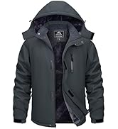 TACVASEN Men's Ski Snowboard Jacket Warm Winter Windproof Hiking Fishing Travel Fleece Lined Jack...