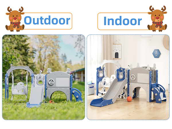 Amazon.com: XJD 13-in-1 Toddler Slide and Swing Set, Kids