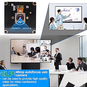 48mp autofocus usb camera with 70degree no distortion lens for computer