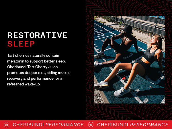 Cheribundi Tart Cherry Juice Sleep | Tart Cherry Juice with L-Theanine & Valerian Root 