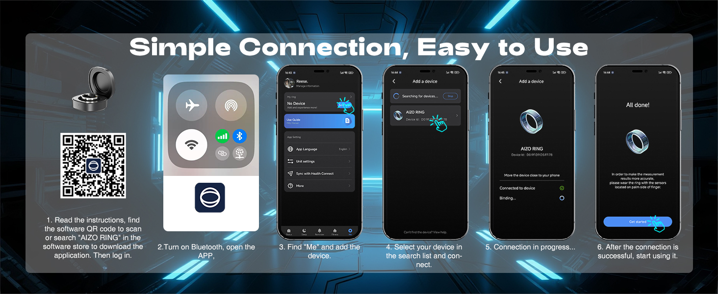 Smart Ring for Women Men