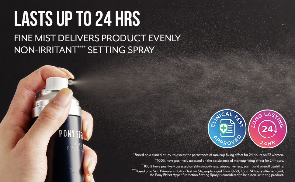 pony effect non irritant 24 hr makeup setting spray