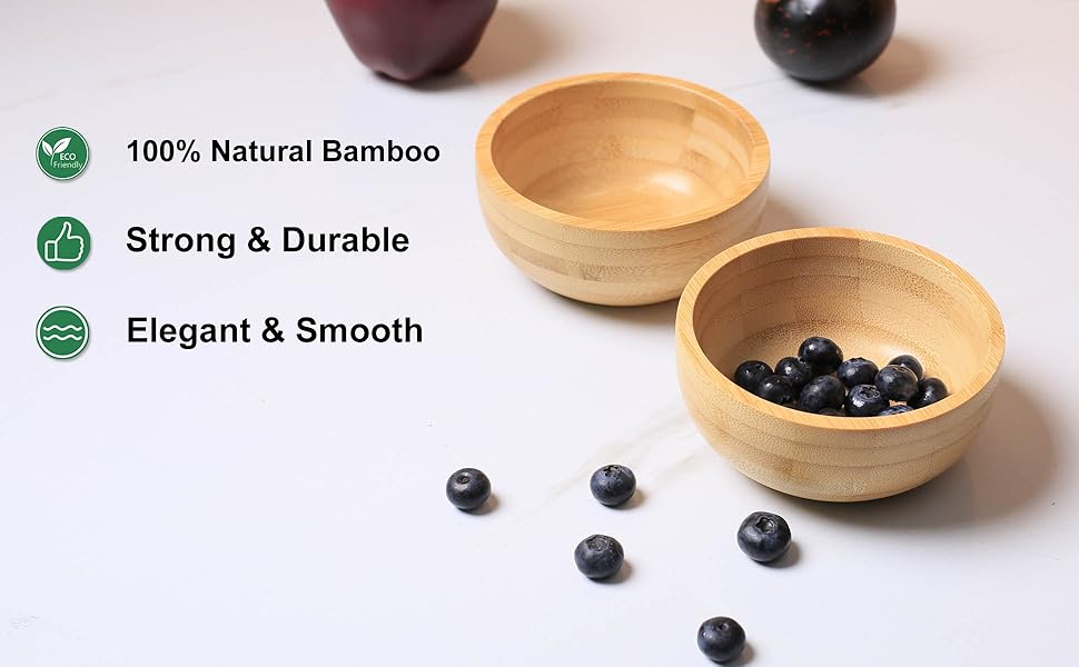Bamboo Serving Bowls for Nuts