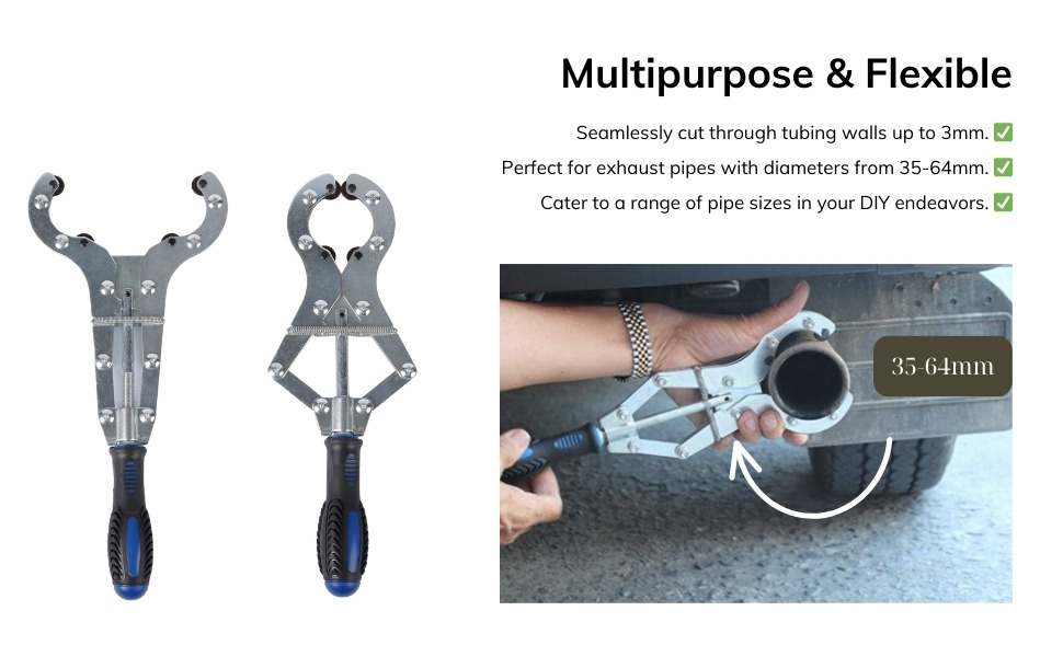 1PC Quick Ratcheting Exhaust Pipe Cutter Tool, For Water Pipe, Cast