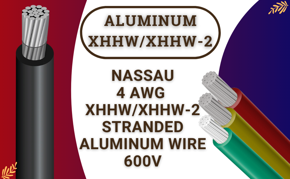 Nassau Electrical Supply 500FT 4 AWG XHHW Stranded Aluminum 90°C 600V Black Tools