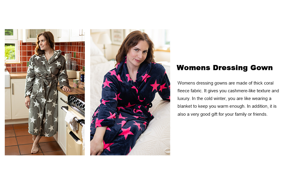 Style Slice Dressing Gowns for Women UKFleece Womens Dressing Gowns