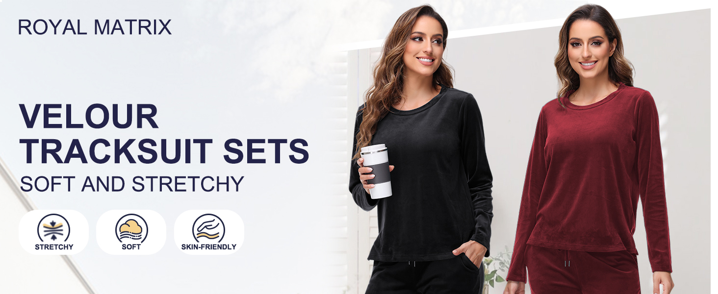 women velour tracksuit