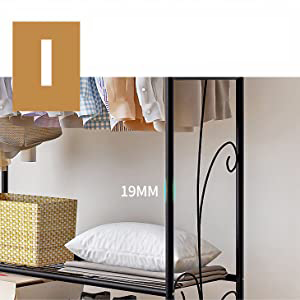 Stand Appendiabiti Da Terra Porta Abiti In Metallo Armadio Aperto Con Ripiani Appendiabiti Vintage Metallico Porta Abiti Da Camera Ingresso 15 Armadio Guardaroba Appendiabiti con Ripiani