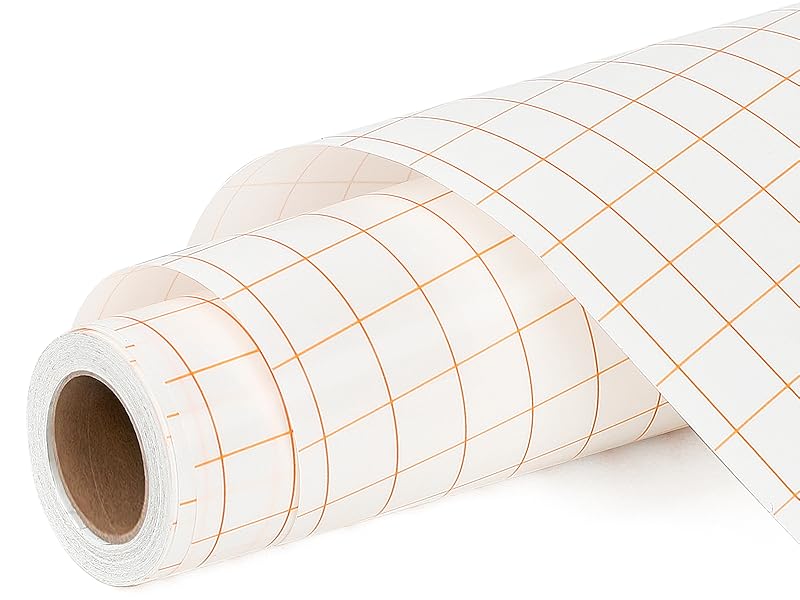 Transfer Tape for Vinyl 12“x40FT Transfer Paper Roll with Orange Grid