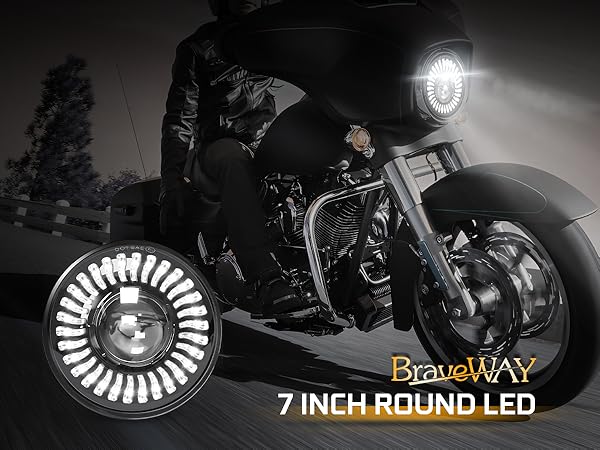 HL☺︎ Amazon.com: 7 Inch RGB Halo LED Headlight for Motorcycle