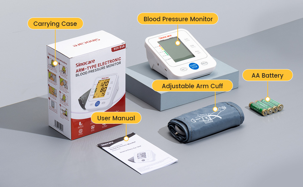 Sinocare BSX516 Blood Pressure Checking Machine, BP Machine Digital for