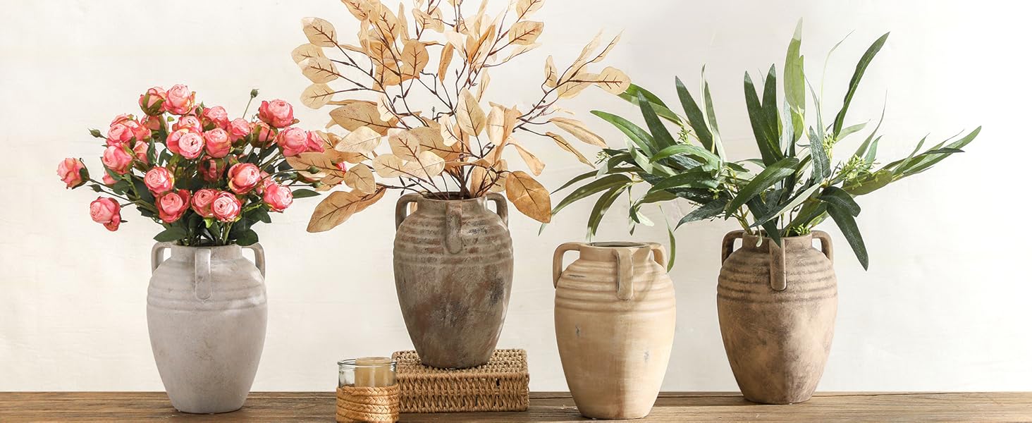 farmhouse vase ceramic vases for home decor rustic flower vase large vase home decor
