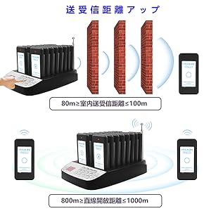 エコチャイム　呼び出し機10台、ワイヤレス番号消し機 在庫限り】コール セット 呼び出し機 お客様 ワイヤレス