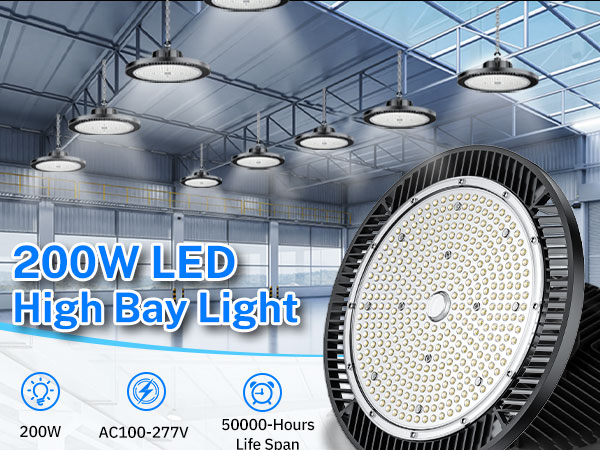 ICE KS2 LITE 中古品 2TH 500W 100-240V THELUX Super High Bright 200W UFO LED High Bay Light 30000Lm