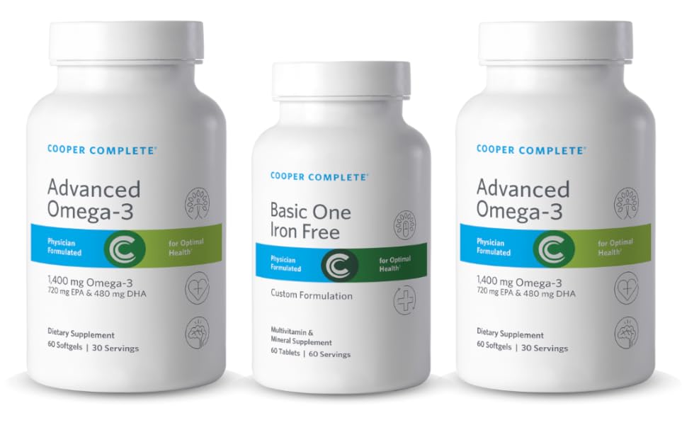 2 bottles of Omega 3 and 1 of basic one multivitamin 60 day supply