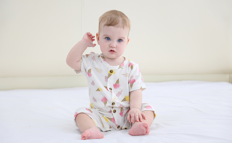 baby girl clothes summer jumpsuit boy romper toddler pjs