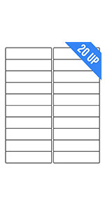 4 x 1 - 20UP-Single Sheet