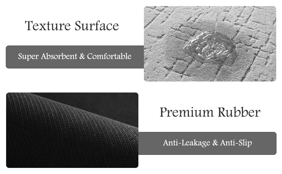 AMOAMIBath MatSuper Absorbent Quick Dry Bathroom Floor