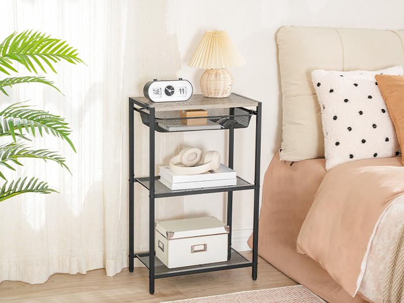 Amazon.com: HOOBRO 28.7 Inch Tall Side Table, 3-Tier