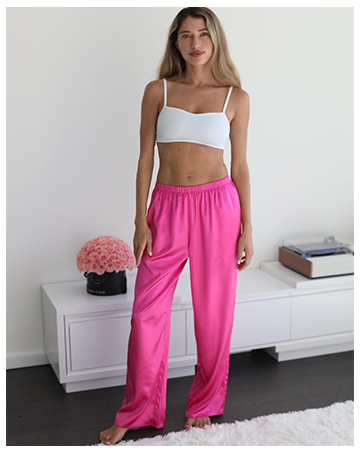 Silk Satin Wide Leg Pajama Sleep Pants