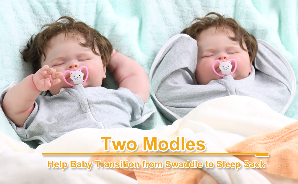 Baby Transition Swaddle Sack, 2 Pack Baby Sleep Sack 36 Months Arms up