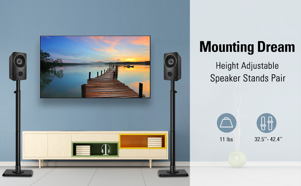 Mounting Dream Speaker Stands Height Adjustable Speaker