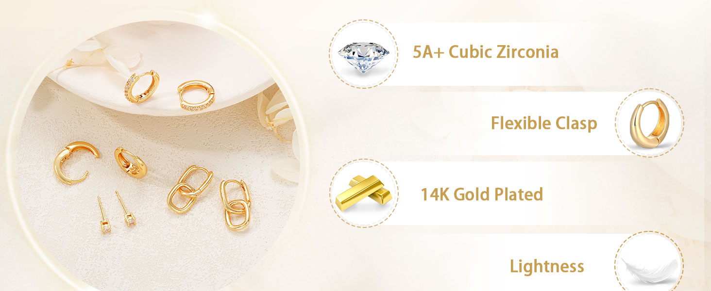 dainty gold earrings