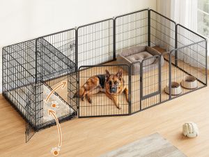 Amazon | Yaheetech ペットフェンス ペットサークル 高さ100cm パネル8