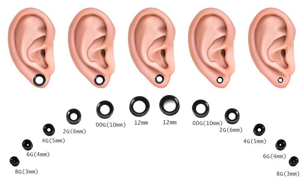 LOYALLOOK Ear Stretching Kit 5466Pcs Acrylic Tapers and Plugs Spiral