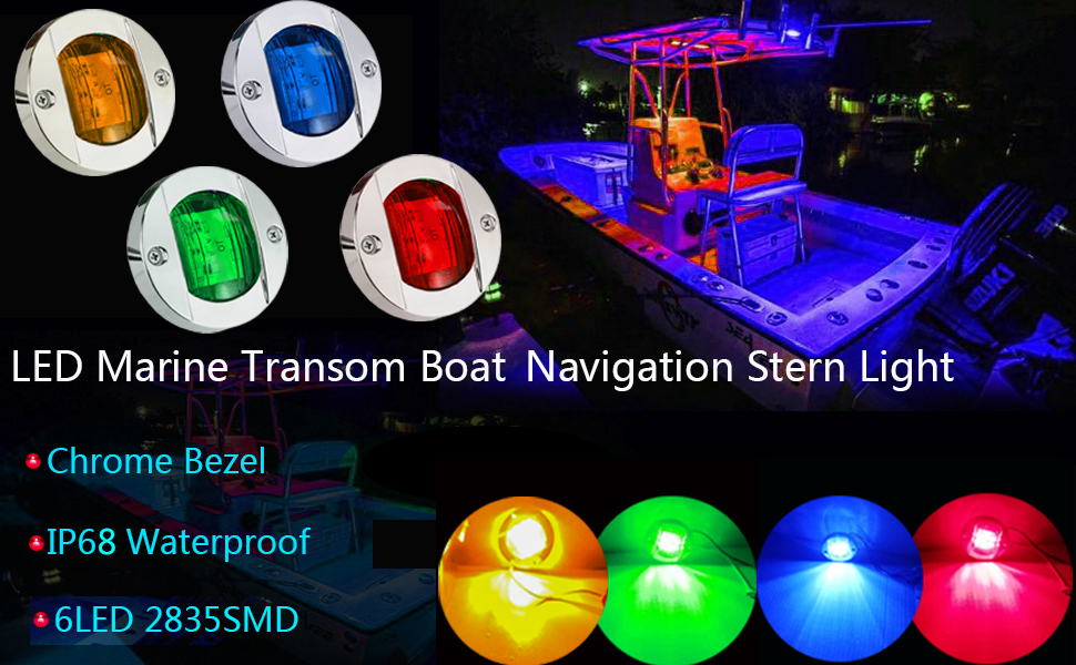 NBWDY Amber LED Marine navigation boat stern light