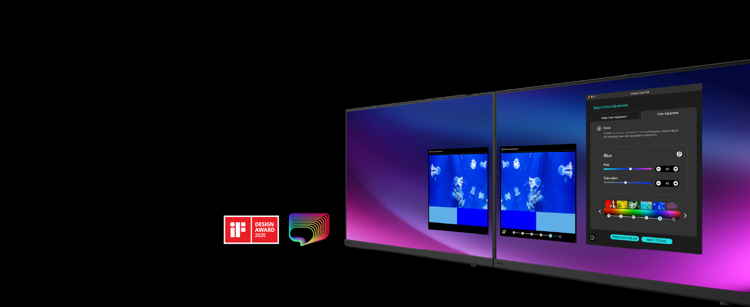 Display ColorTalk matches colors between Laptop/MacBook and monitors with no calibrator needed.