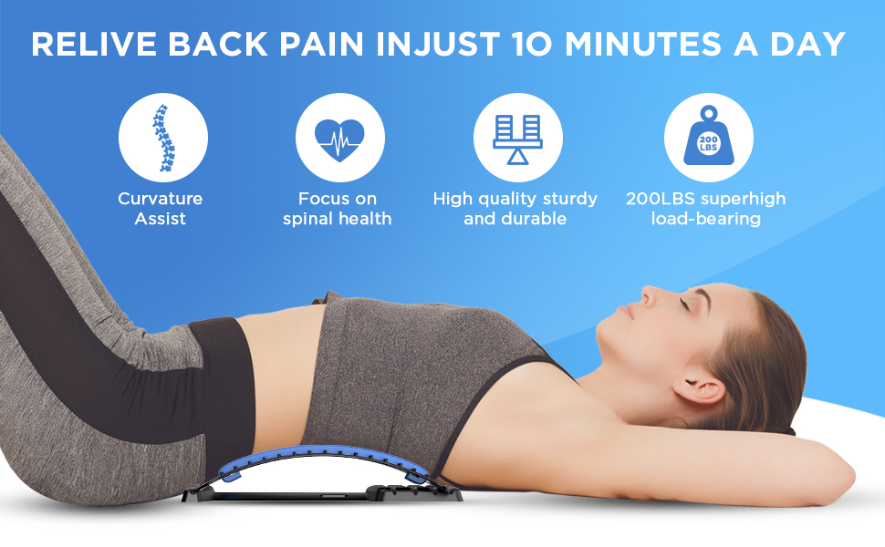 Back Support 3 Levels Adjustment Stretcher Pain Relief