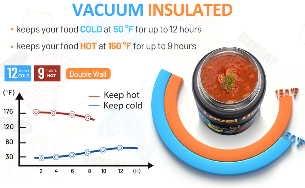 Charcy 17 Ounce Kids Thermos for Hot Food Soup Thermos