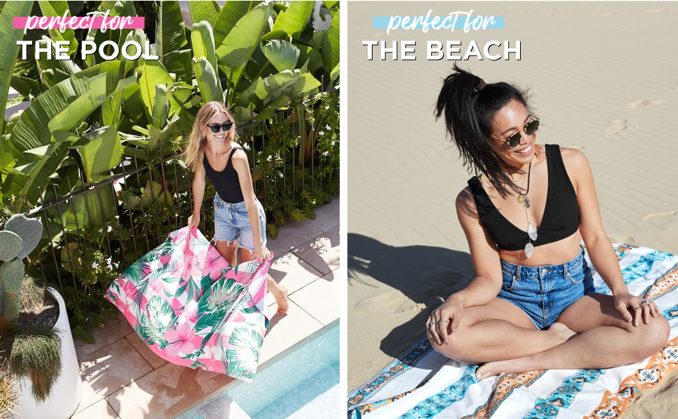 Dock & Bay Lightweight Beach Towel Quick Dry, Sand Free 100