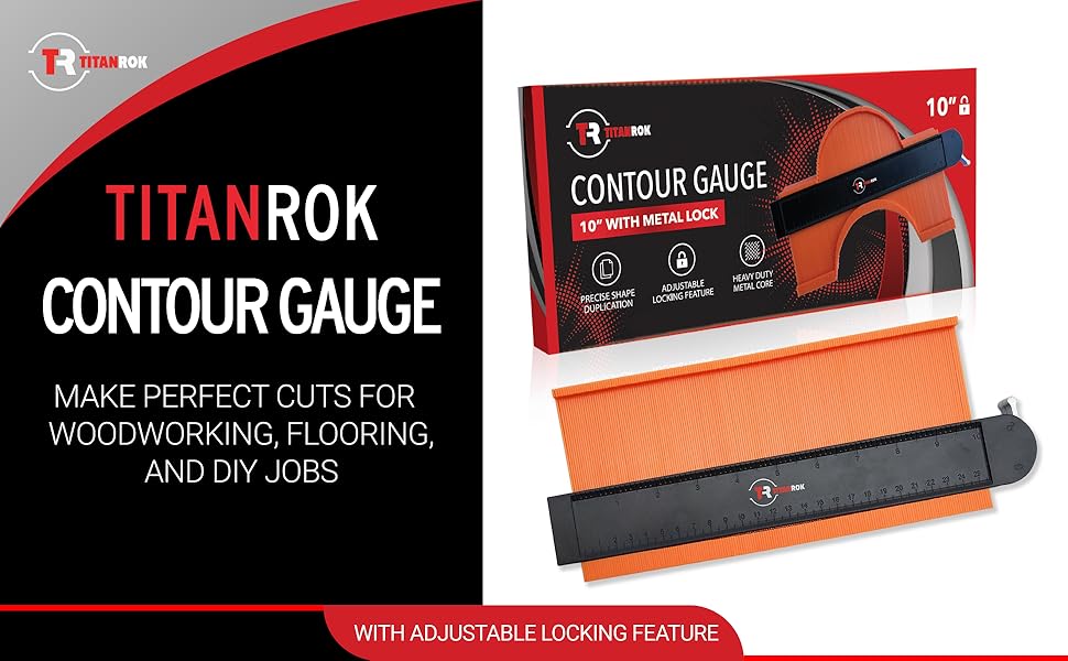 Contour Gauge (10inch) Shape Duplicator, Ruler & Corner Measuring for